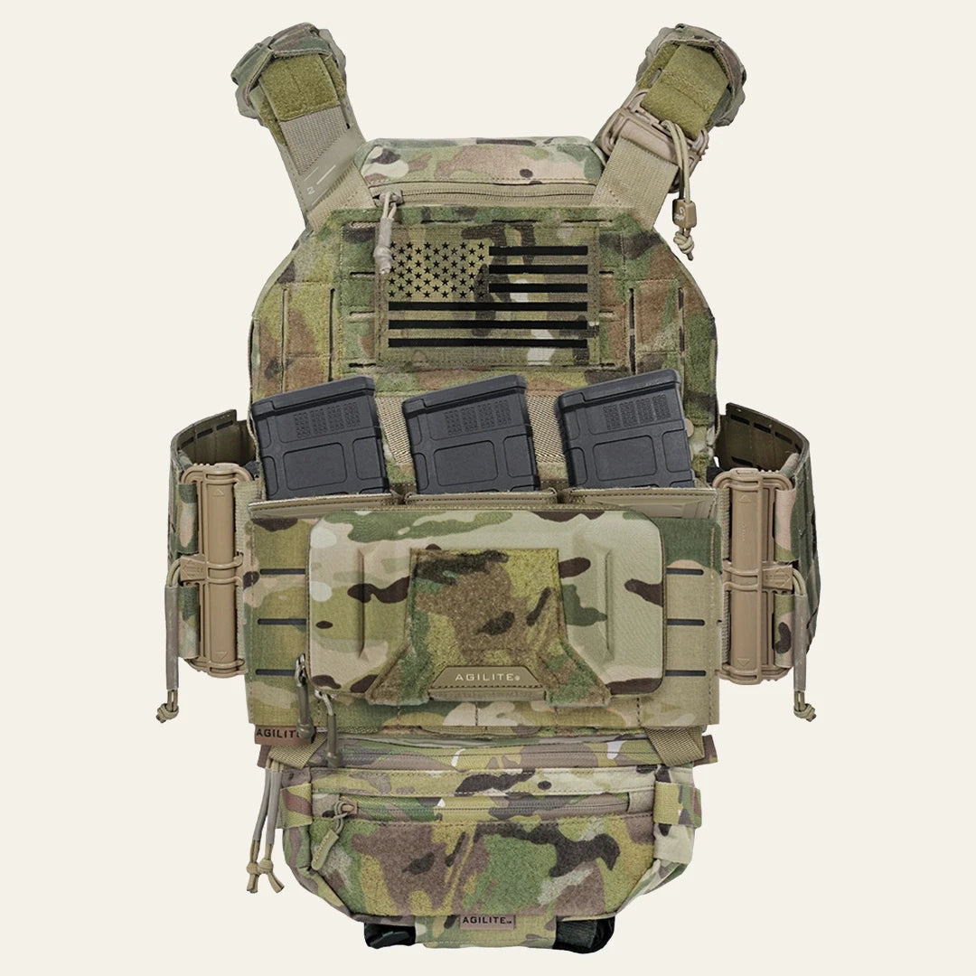 k-zero sf plate carrier multicam front view with mags