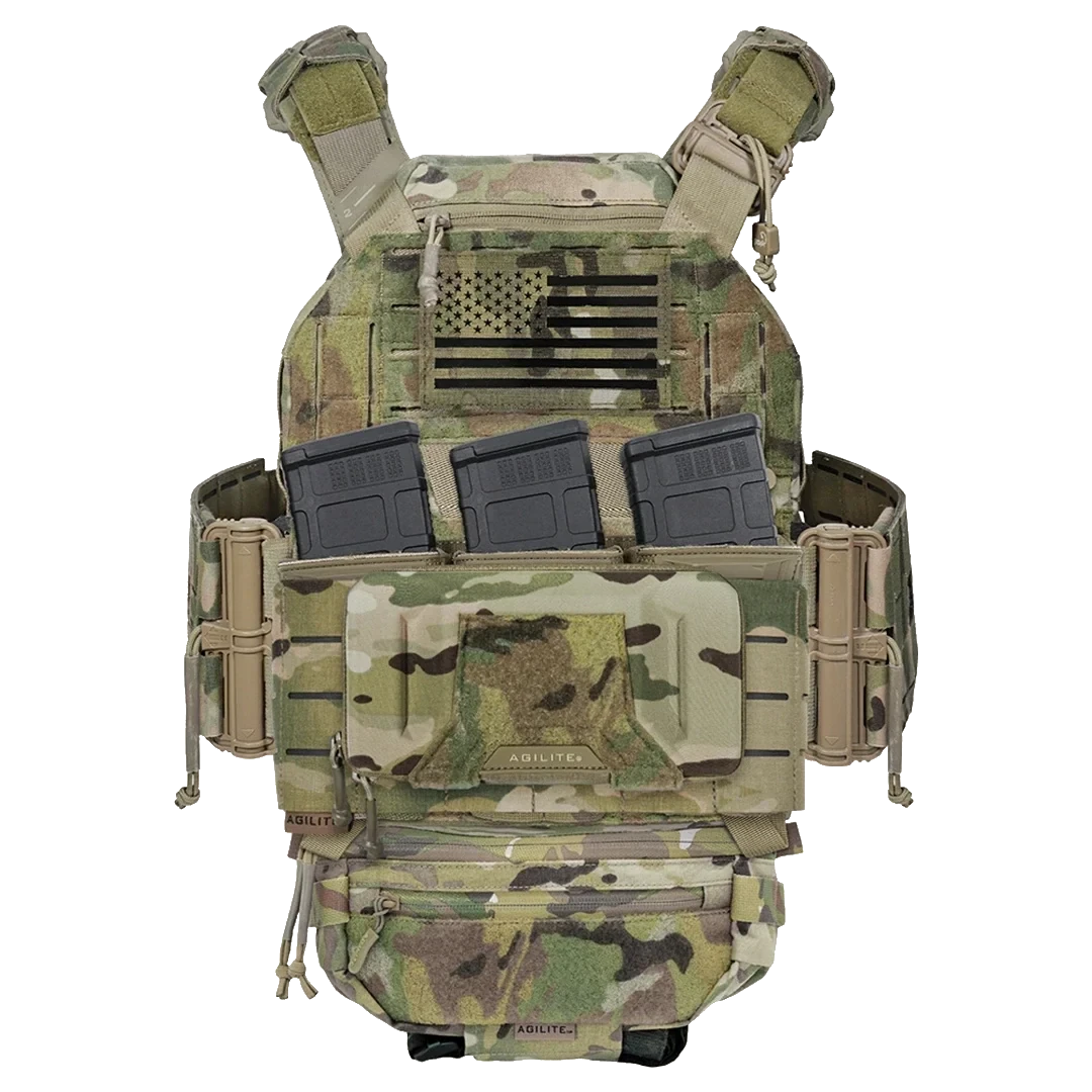 k-zero sf plate carrier multicam front view with mags