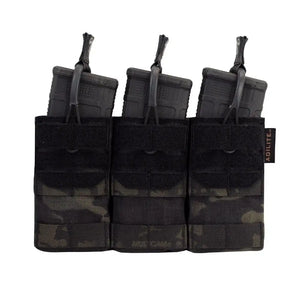 AG3 MOLLE 5.56 Triple Mag Pouch Multicam Black With Mags