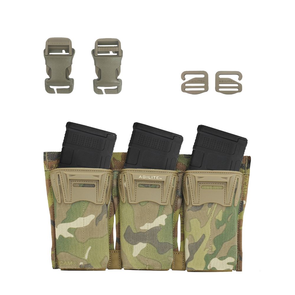 Plate Carrier Placard - 5.56 Triple Mag Pouch in Multicam, Ranger 