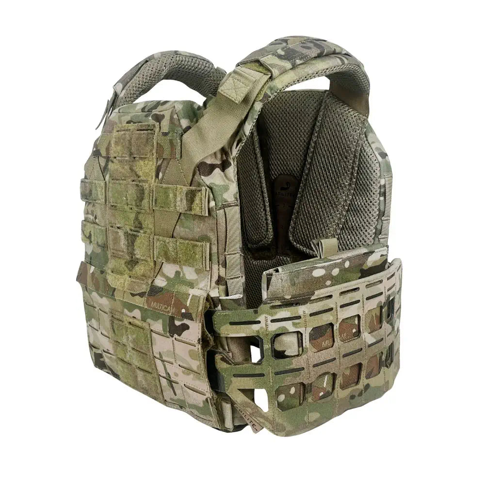 K-Zero Low Profile Plate Carrier Multicam with Warfighter Cummerbund and Flank Side Plate Carriers